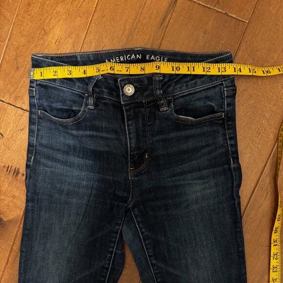 American Eagle Hi-Rise Jegging Jeans | Dark Wash | Size 4 Long | VGUC - Picture 6 of 9